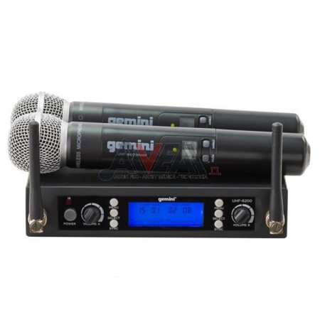 MICRÓFONO MANO DOBLE UHF 6200 GEMINI