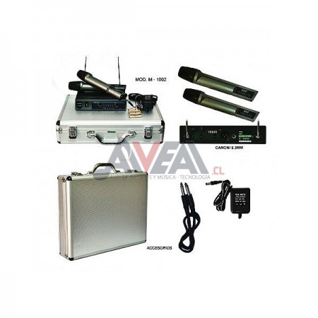 SET INALÁMBRICO UHF-1002 C/MALETA MEKSE