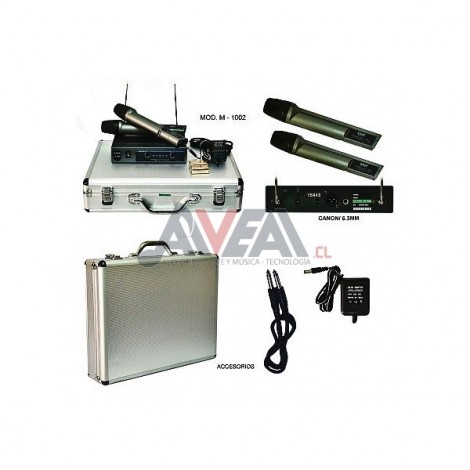 SET INALÁMBRICO UHF-1002 C/MALETA MEKSE