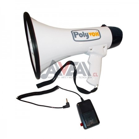 MEGÁFONO PYV-100A CON SIRENA  POLIVOX